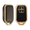 Keycare TPU Key Cover Compatible for Glanza, Urban Cruiser Hyryder Smart Key | TP05 Gold Black